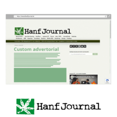 Online advertorial in Hanf Journal